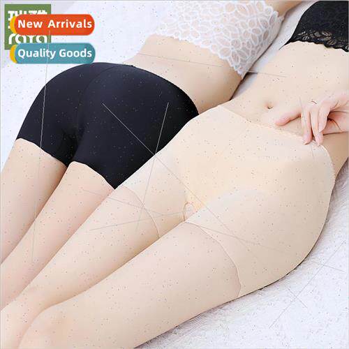 Womens Ice lk Seamless Flat Angle Three-quarter Bottom Pants