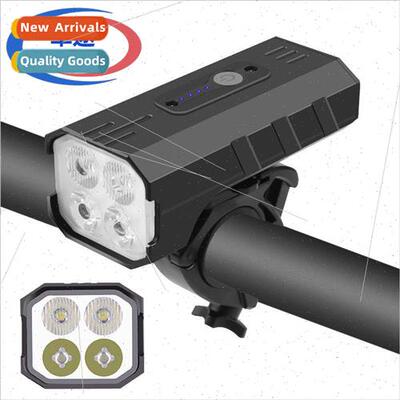 Bicycle headlight 4T6 far and low beam LED flashlight cyclin