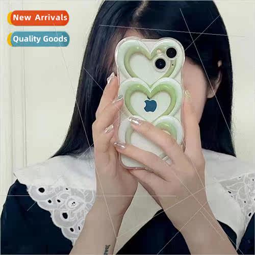 Korean wind ins cure personality green love iPhone12 womens
