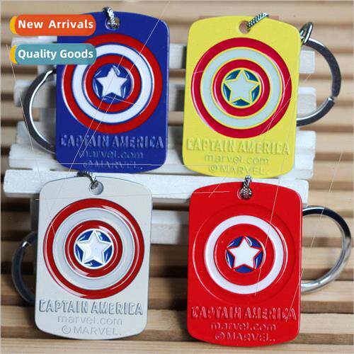 New movie  Captain America logo alloy keychain pendant