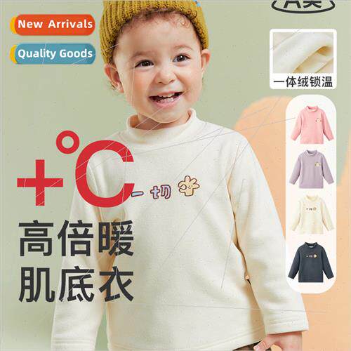 2023 winter new childrens T-shirt boys and girls baby half h