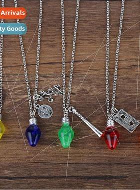 Popular Jewelry Stranger Things ght Bulb Pendant Necklace Cr