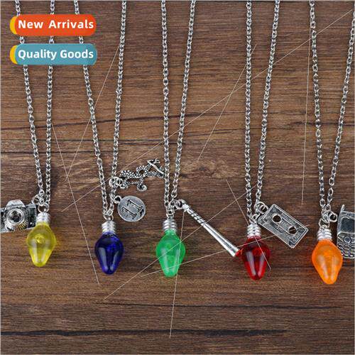 Popular Jewelry Stranger Things ght Bulb Pendant Necklace Cr