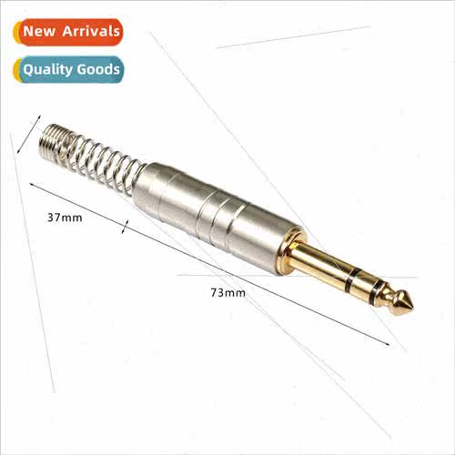 New thickened zinc alloy DIY audio soldering head 6.35 stere