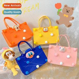 Korea cartoon doll felt bag 2022 new creative cute fashion h