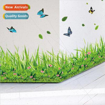 Warm green butterflies and flowers skirting XL7180 wall stic