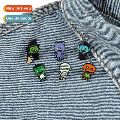 Cartoon personality spooky Halloween pin pumpkin villain gho