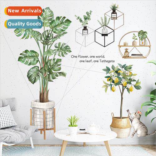 Wall stickers Scandinavian greenery wall wallpaper dormitory