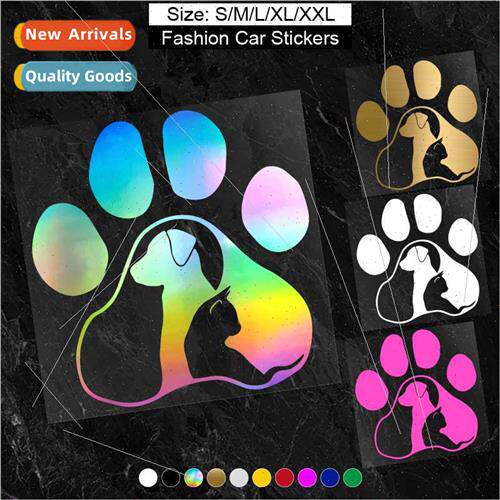 Cute animal car decoration stickers kitten puppy footprints