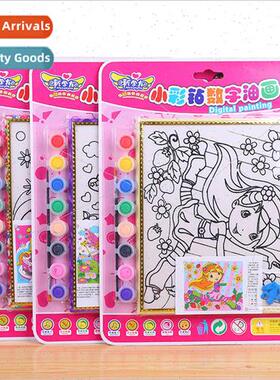 Childrens small color diamond digital oil painting diy handm