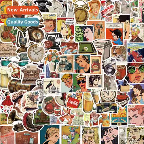 102 Classic Retro Doodle Stickers Cell Phone Case Mug Laptop