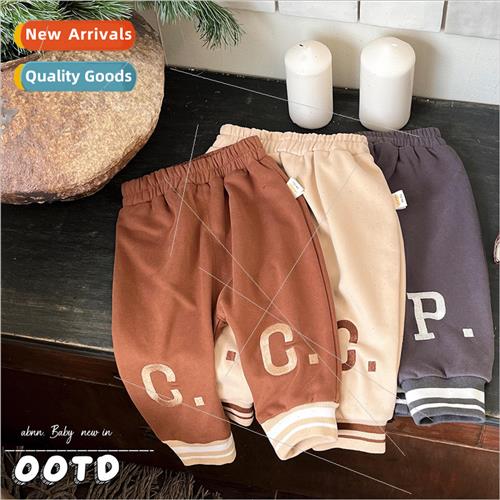 Childrens sweatpants boys and girls fall cotton autumn baby