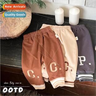 Childrens sweatpants boys and girls fall cotton autumn baby