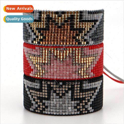 Bohemian folk retro ethnic  simple fashion rice beads woven