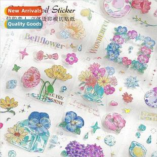 stamping die glazed dimensional set hot sticker Three cut