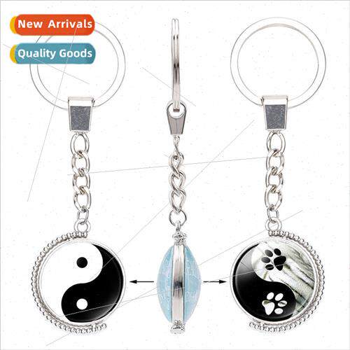 Chinese Element Accessories Yin Yang Tai Chi Cat Footprints