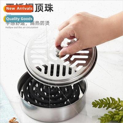 Stainless steel mosquito incense box heightened with cover h