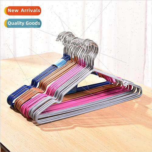 Thickened -slip clothes hanging clothes rack iron wire nano