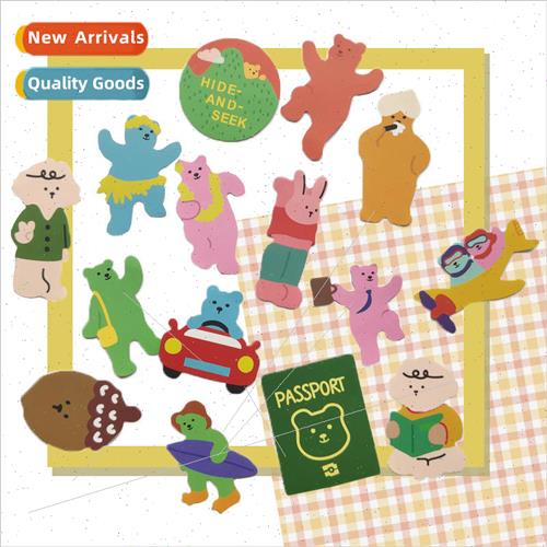 15pcs/pack cute travel bear series handbook cell phone charg