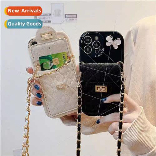 Creative slant hanging luxury card case IPhone14ProMax plug