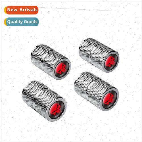 Car Tire Valve Caps Vintage Car Ghost Head White Long Teeth