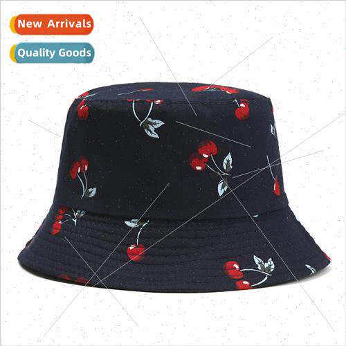 Spring and summer double-sided fruit cherry fisherman hat Ko