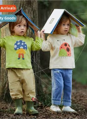 2024 spring new boys and girls appliquéd printing with long