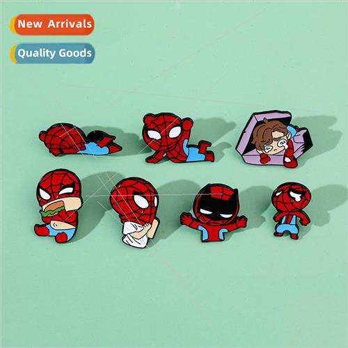 Cute cartoon Q  of the Spider-Man pin Marvel superhero metal