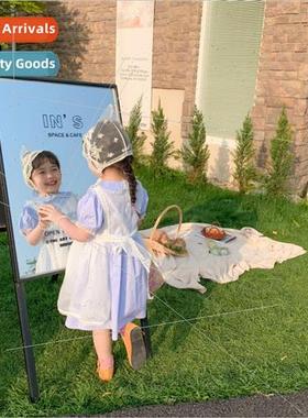 Girls Fashion Sweet Dress 2022 Summer Korea New Lolita Princ