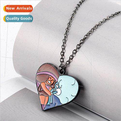 Anime around Stevens universe metal peach heart necklace car