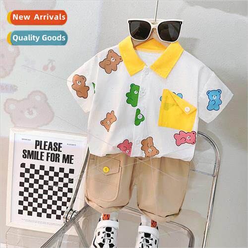2231 childrens shirt suit dressy summer boys short-sleeved p