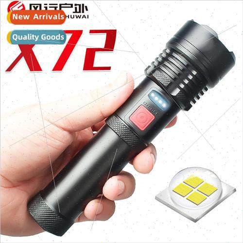 X72 P50 LED bright flashlight zoom USB rechargeable built-in