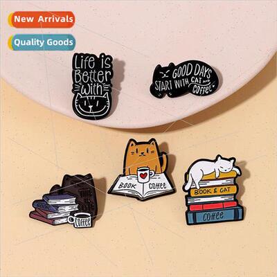 Cute Book Cartoon Love Book Cat Lazy Cartoon Critter Peplum