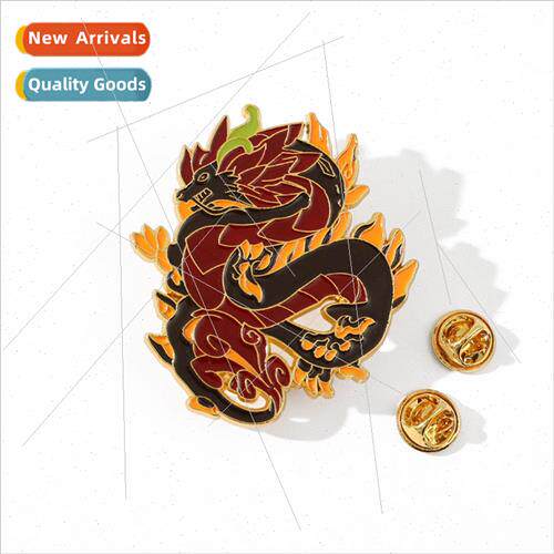 Chinese  chenlong brooch mythical son of dragon canglong sev