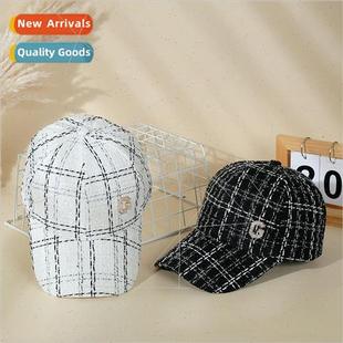 tongue duck cap fashion breathable Letter baseball plaid