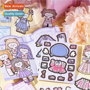 Miracle Ago dress-up stickers cute girl creative three-dimen