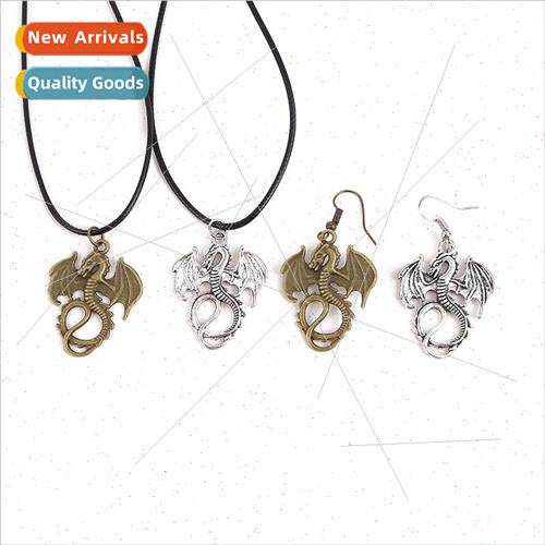 Battle of Smaug movie and  fire dragon necklace male pendant