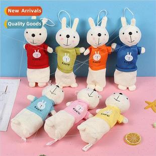 Korea bunny pen bag plush stationery box children pencil pen