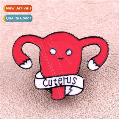 Creative  of jewelry abstract uterus shape brooch cartoon oi