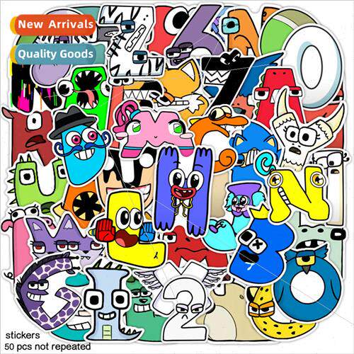 50 Alphabet Lore Alphabet Legend Toys Stickers Motorcycle gg