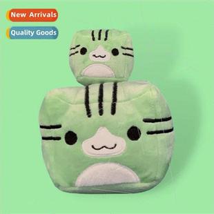 plush green square New doll kitty cat keycha geometric