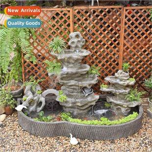 Large rockery running water fountain garden courtyard balcon