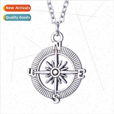 Vintage Compass Compass Pendant Necklace Fashion Antique lve