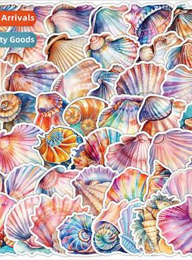 50 colorful shell graffiti stickers car computer water cup d