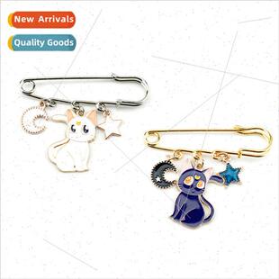 Anime Minute Maid Warrior brooch cartoon cute cat pin badge