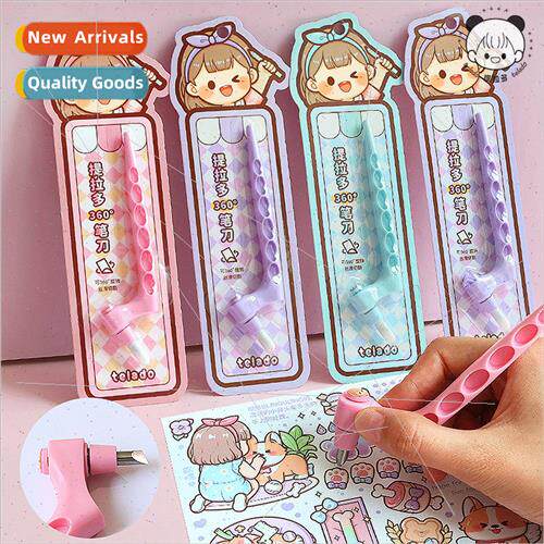 360-degree pen knife cartoon cute girl rotating simple handb