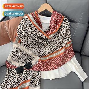 linen printed thin cotton section summer and scarf New silk