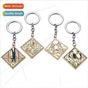 ring metal keychain Anime girl law stargazer talisman Eldon