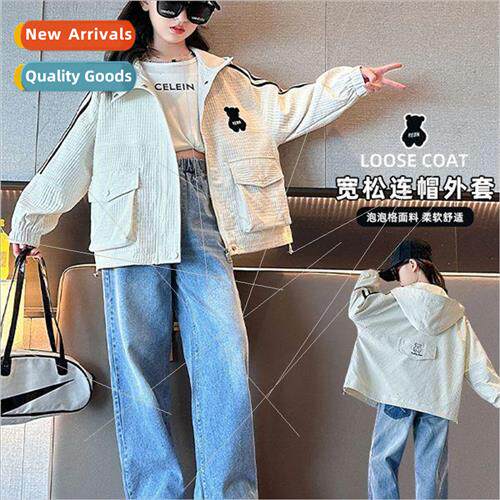 Girls jacket spring and fall  2023 new 适用eign- childrens f