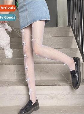 ins pure desire wind department multiple bow hollow mesh and